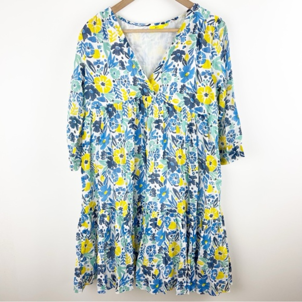 Roller Rabbit Donatella Dress in Blue & Yellow Floral Size Small